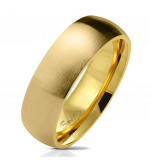 Arany színű, matt felületű nemesacél gyűrű