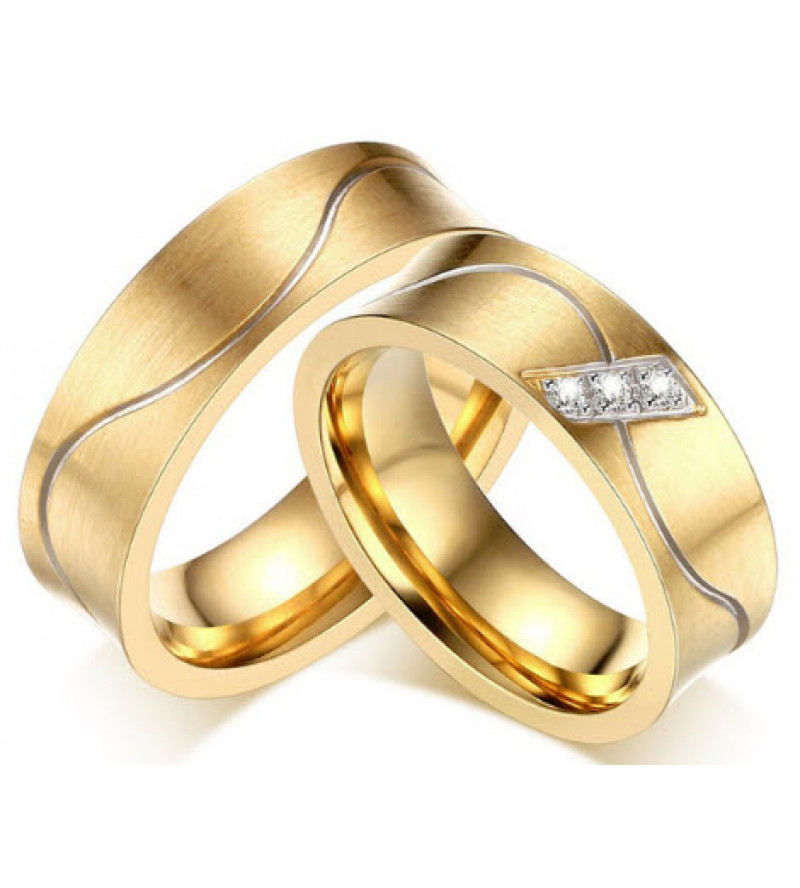 Arany színű nemesacél gyűrű