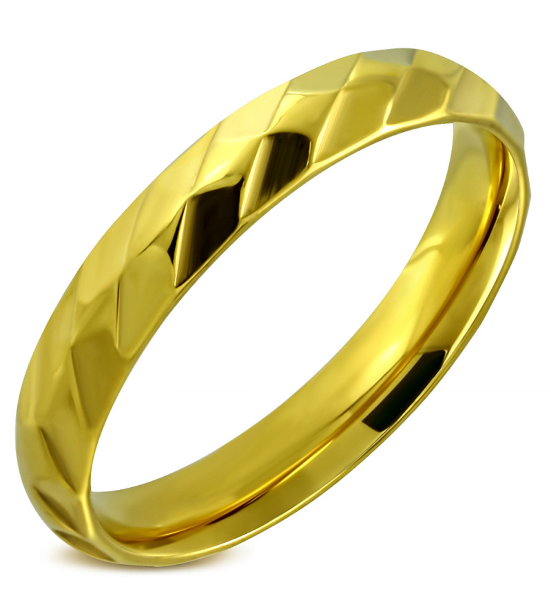 Arany színű nemesacél gyűrű ékszer