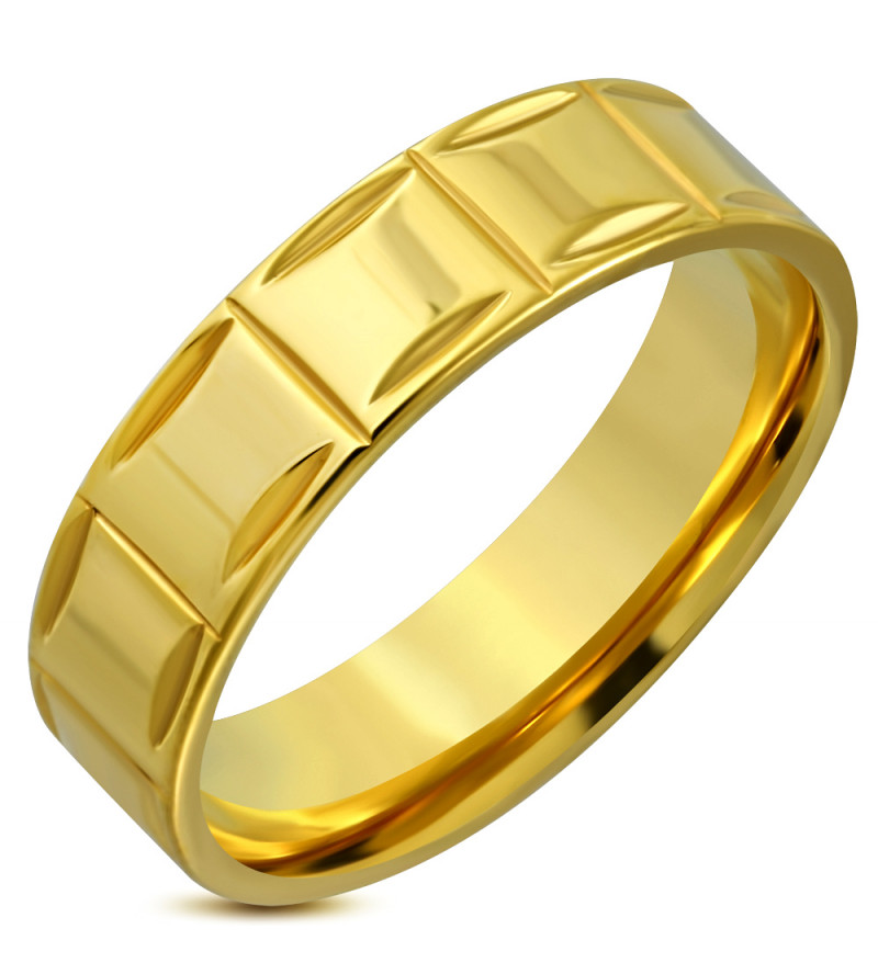 Arany színű nemesacél gyűrű ékszer