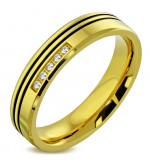 Arany színű nemesacél gyűrű, karikagyűrű ékszer