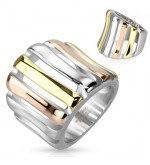 Arany, vörös arany és ezüst színű gyűrű-6
