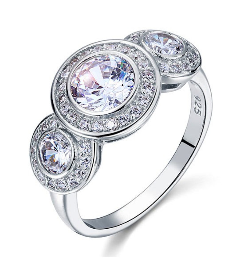 Ezüst gyémánt gyűrű-6