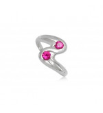 Ezüst gyűrű pink cirkónia kristállyal-6