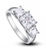 Ezüst gyűrű szintetikus gyémánt kővel-6