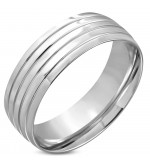 Ezüst színű nemesacél gyűrű ékszer-11